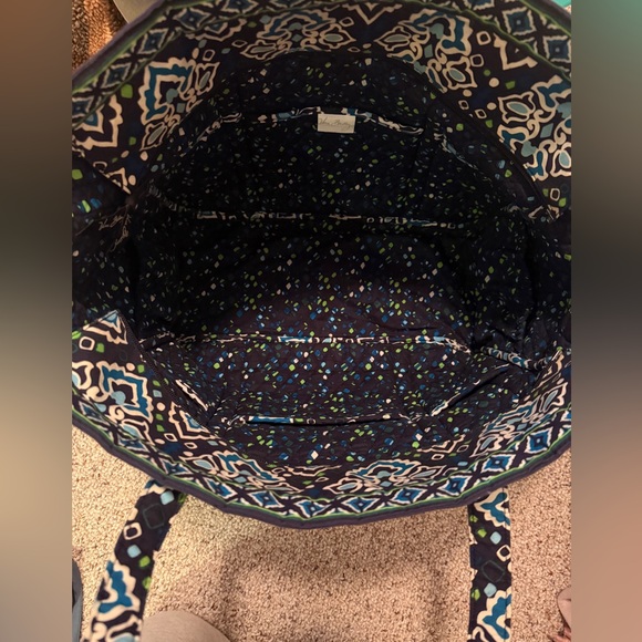 Vera Bradley Tote Bag - Blue and Green - Picture 2 of 4